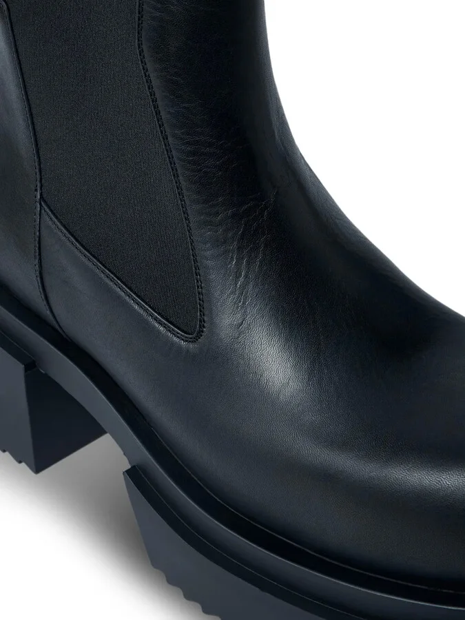 80mm Elastic-Panel Block-Heel Boots - Image 4
