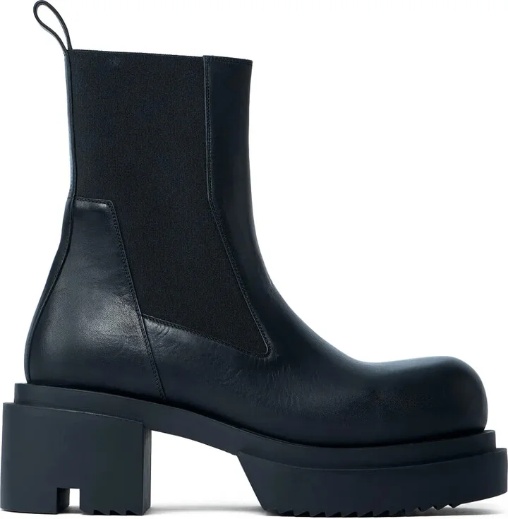 80mm Elastic-Panel Block-Heel Boots