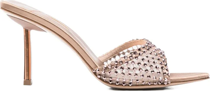 80mm Embellished Pointed-Toe Heeled Sandals
