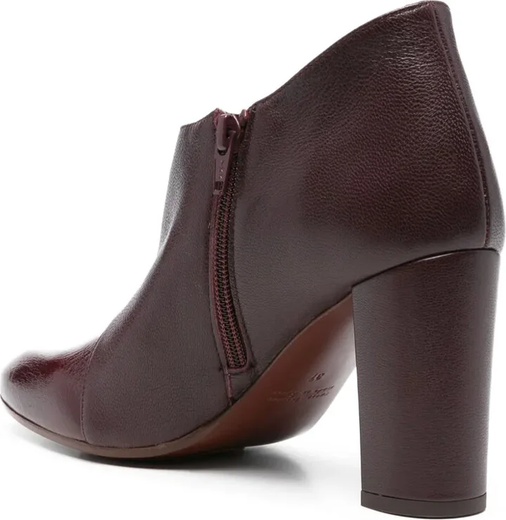 80mm Etika leather block-heel ankle boots - Image 3