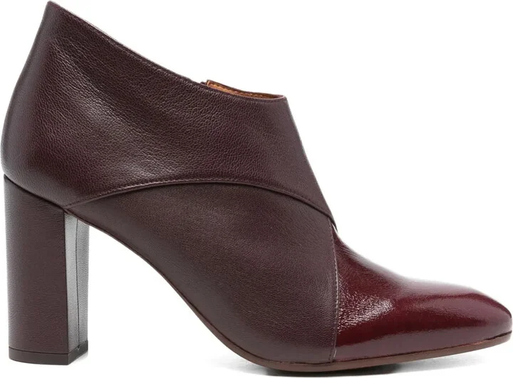 80mm Etika leather block-heel ankle boots