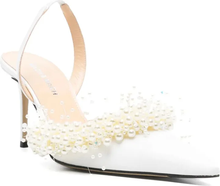 80mm Floating Pearl embellished pumps - Image 2