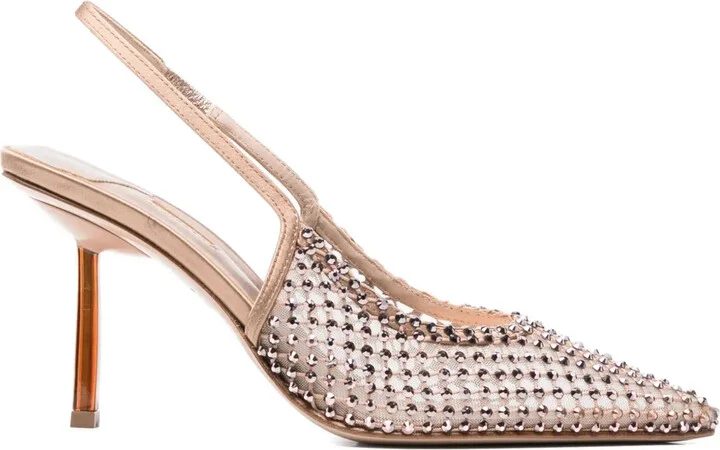 80mm Gilda crystal-embellished heeled pumps