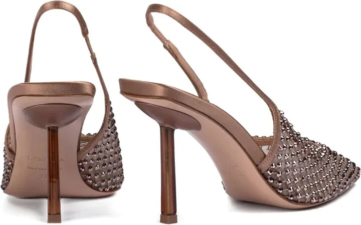 80mm Gilda crystal-embellished slingback pumps - Image 3