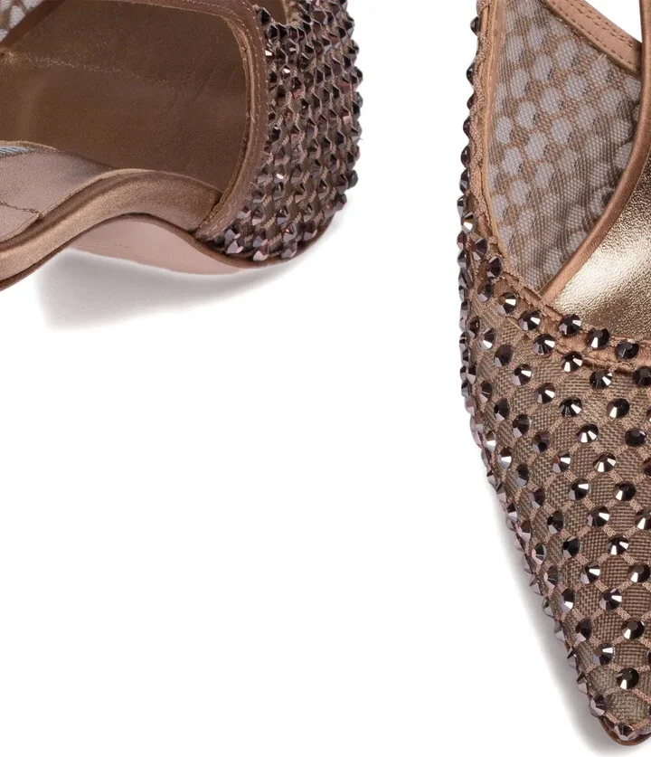 80mm Gilda crystal-embellished slingback pumps - Image 4