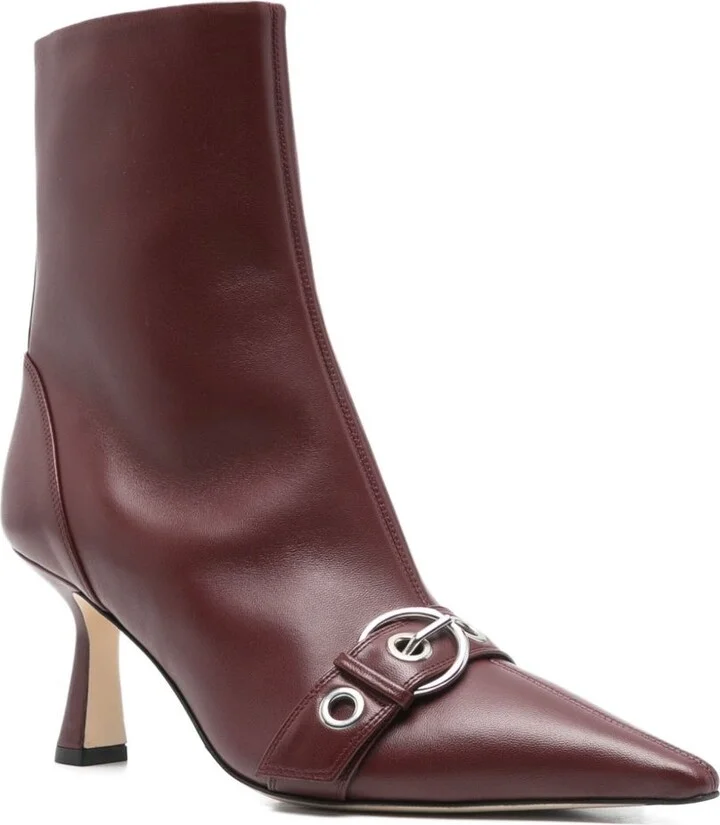 80mm Halima Buckle Pointed-Toe Boots - Image 2