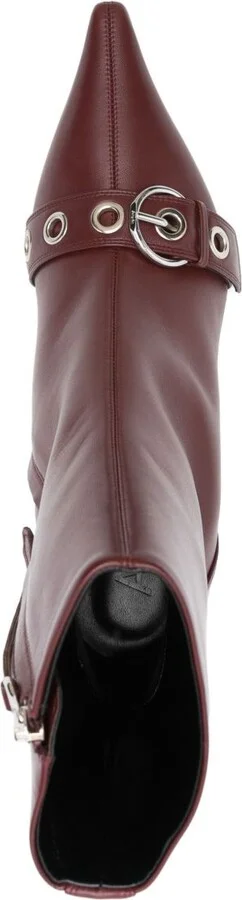 80mm Halima Buckle Pointed-Toe Boots - Image 4
