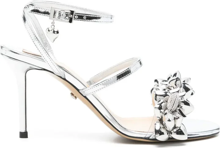 80mm Heart-Charm Sandals