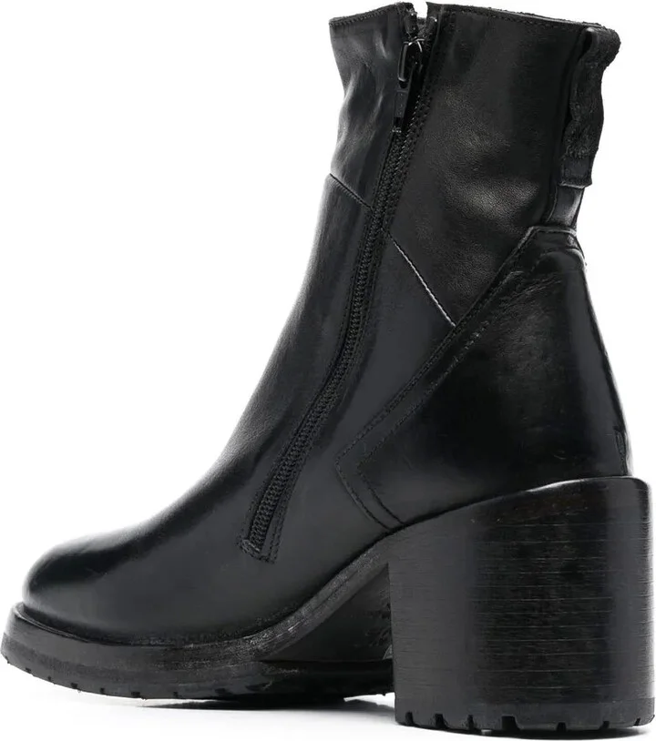 80mm Heeled Leather Ankle Boots - Image 3
