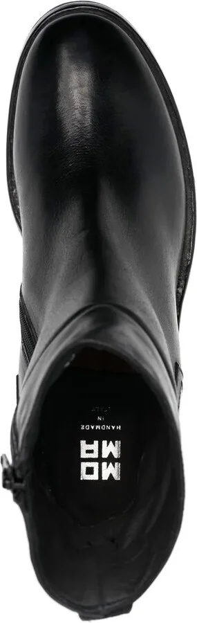 80mm Heeled Leather Ankle Boots - Image 4