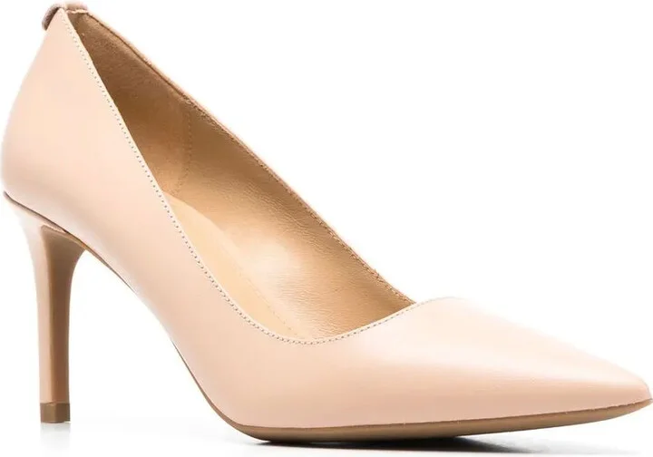 80mm Heeled Leather Pumps - Image 2