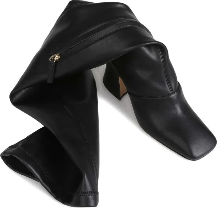 80mm Janis stretch-leather square-toe boots - Image 2