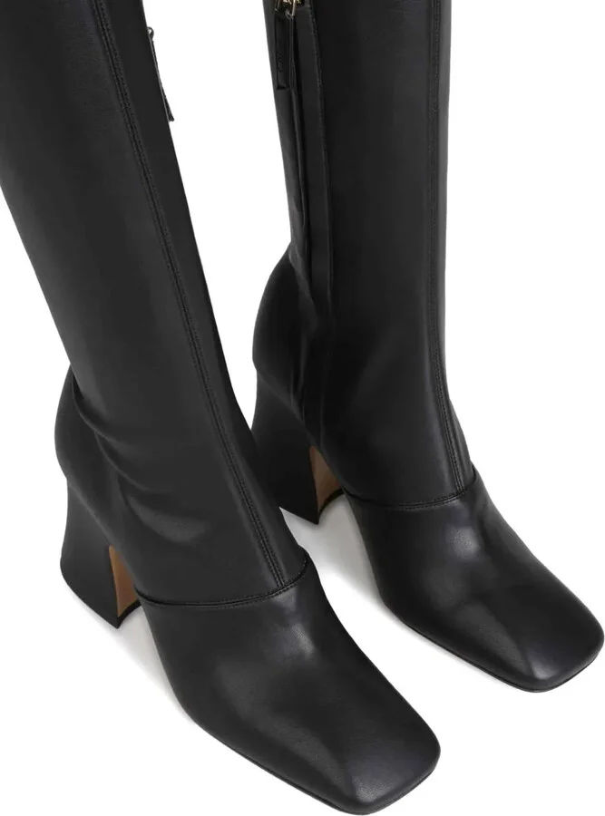 80mm Janis stretch-leather square-toe boots - Image 3