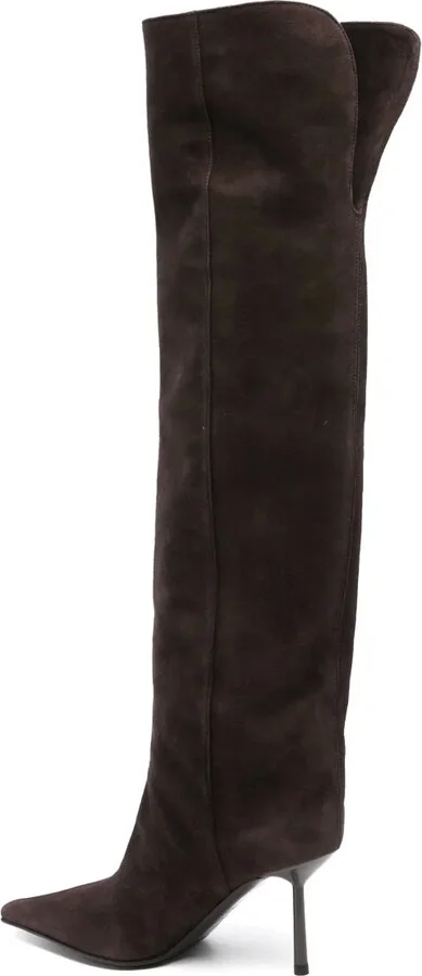 80mm Knee-High Leather Boots - Image 3