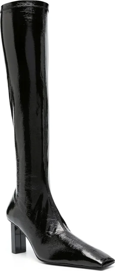 80mm Knee-High Leather Boots - Image 2