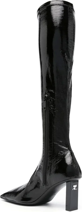 80mm Knee-High Leather Boots - Image 3