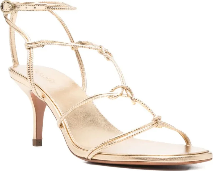 80mm Knotted Leather Sandals - Image 2