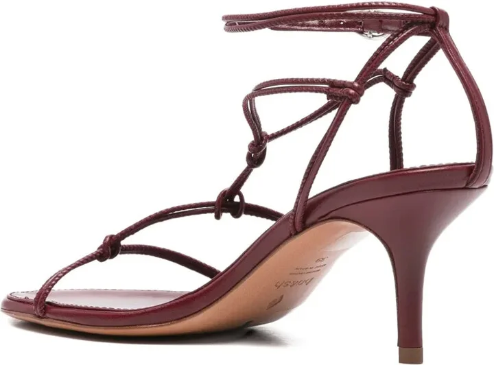 80mm Knotted Leather Sandals - Image 3