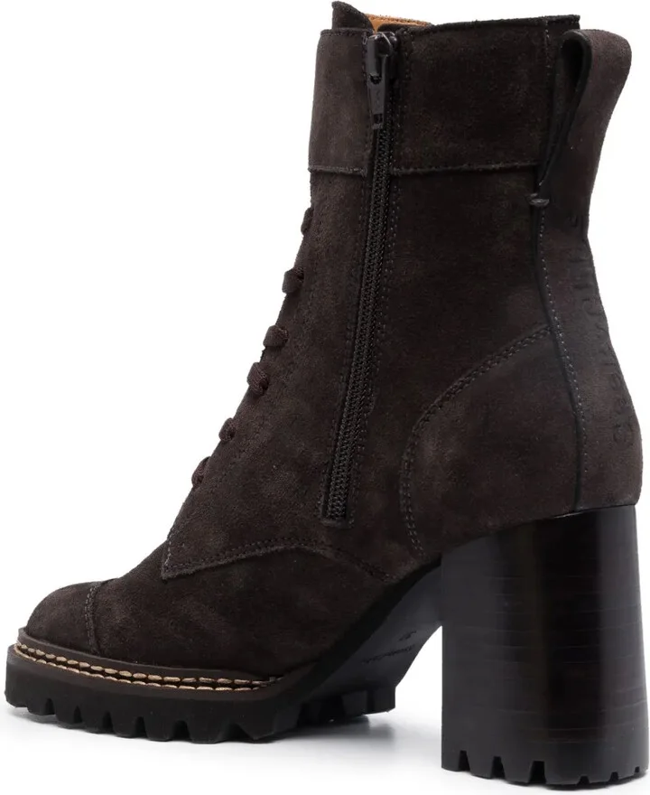 80mm Lace-Up Leather Boots - Image 3
