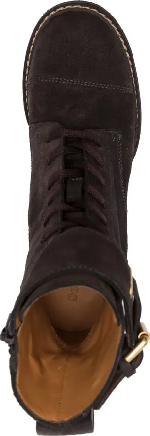 80mm Lace-Up Leather Boots - Image 4