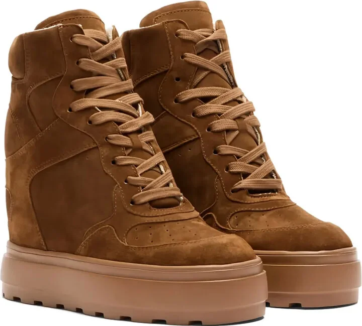 80mm Lace-Up Wedge-Heel Sneakers - Image 2