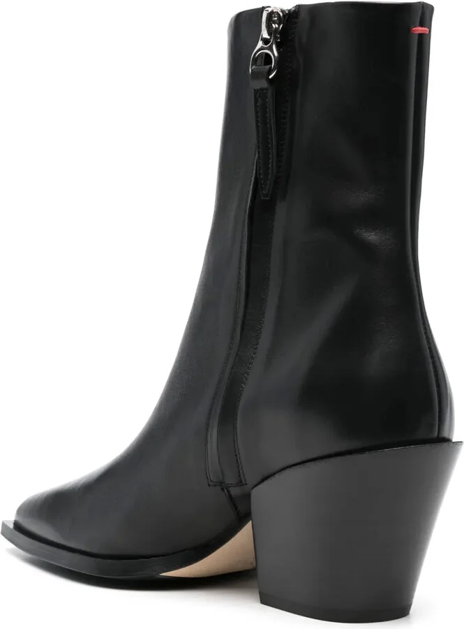 80mm Leather Ankle Boots - Image 3