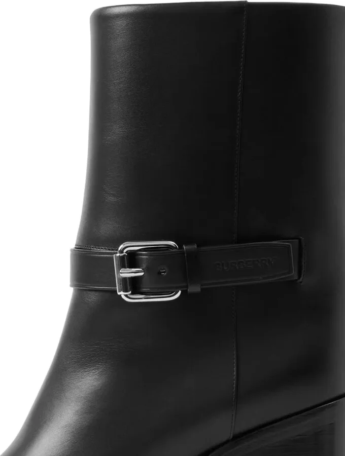 80mm Leather Ankle Boots - Image 2