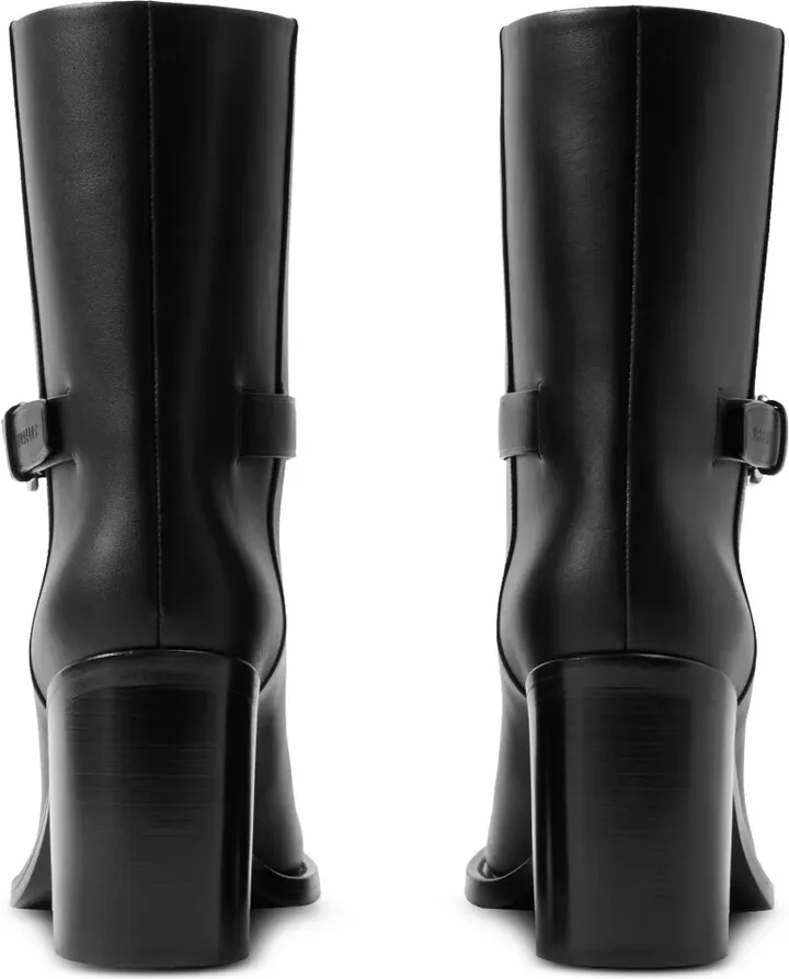 80mm Leather Ankle Boots - Image 3