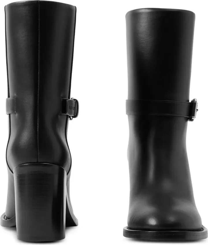 80mm Leather Ankle Boots - Image 4