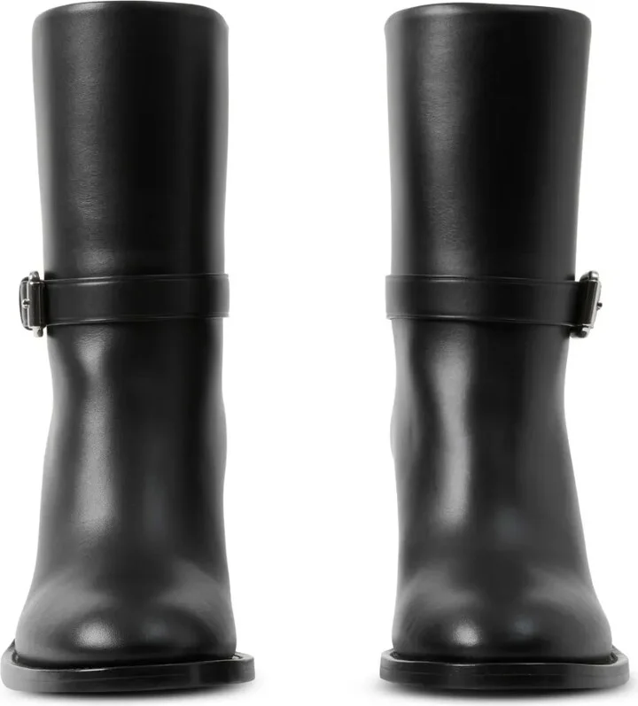 80mm Leather Ankle Boots - Image 5
