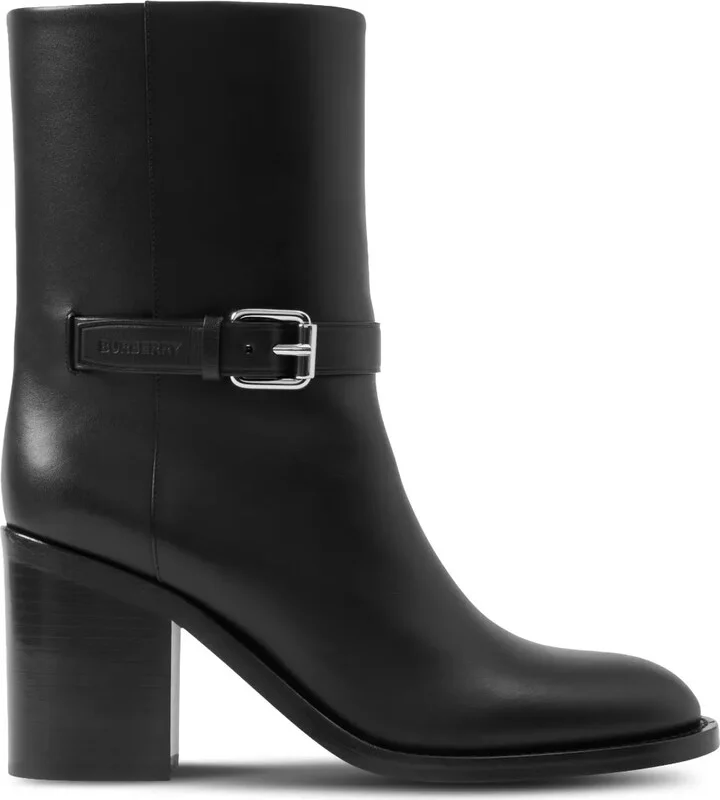 80mm Leather Ankle Boots