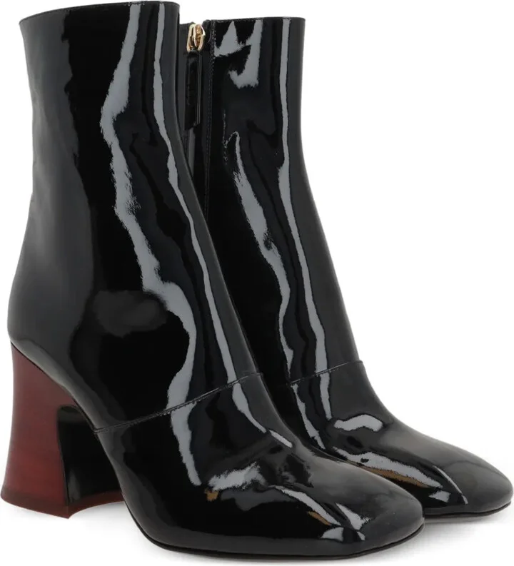 80mm Leather Block-Heel Boots - Image 2
