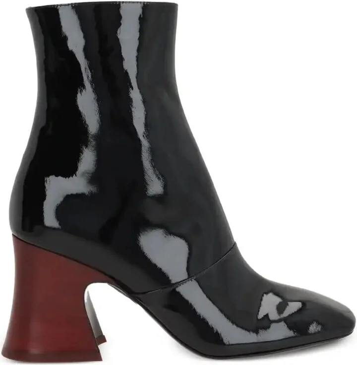 80mm Leather Block-Heel Boots