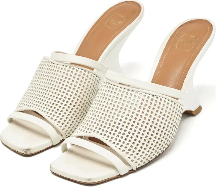 80mm Leather Heeled Mules - Image 2
