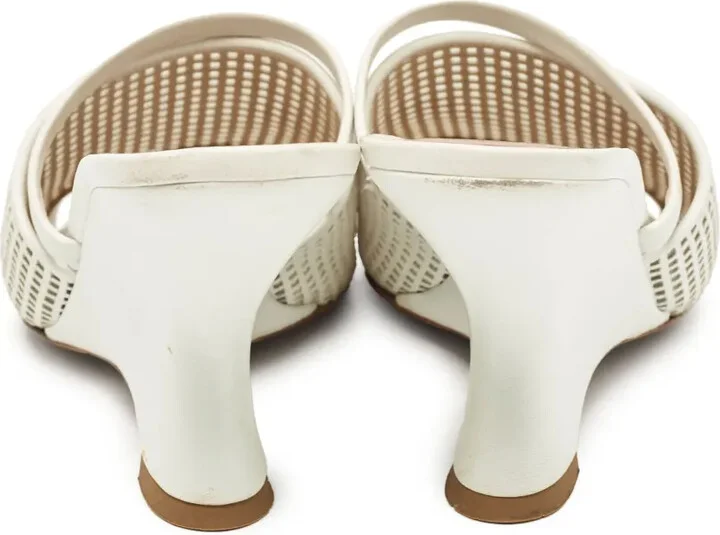 80mm Leather Heeled Mules - Image 3