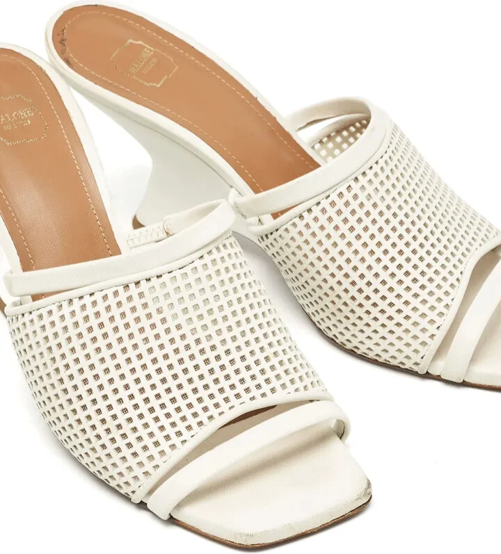 80mm Leather Heeled Mules - Image 5