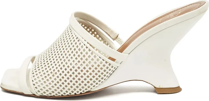 80mm Leather Heeled Mules