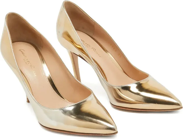 80mm Leather Heeled Pumps - Image 2
