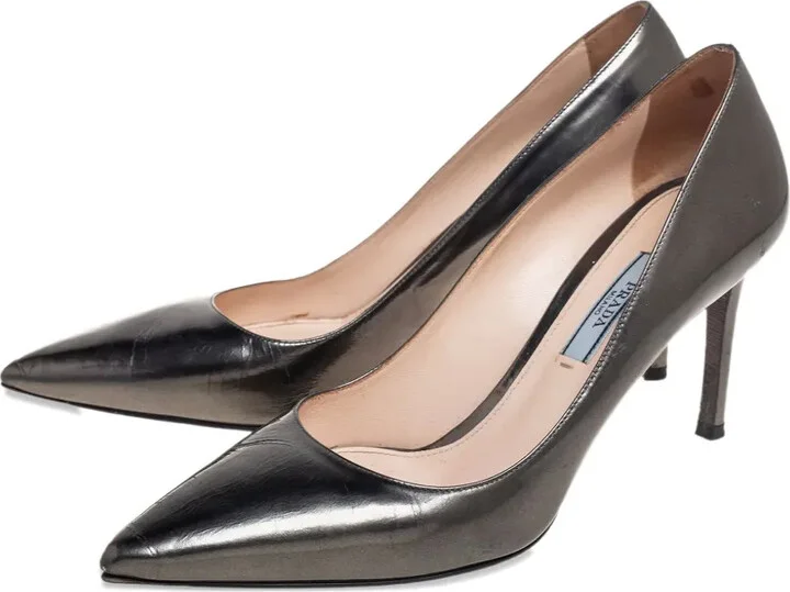 80mm Leather Heeled Pumps - Image 2