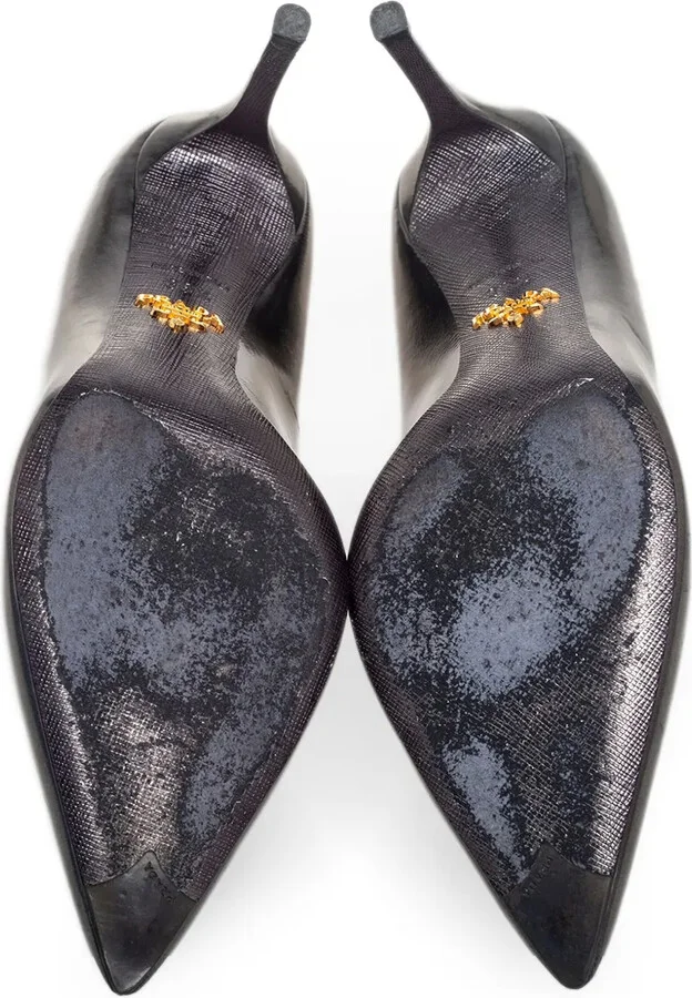 80mm Leather Heeled Pumps - Image 4