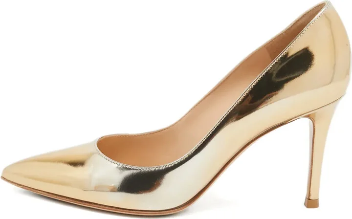 80mm Leather Heeled Pumps