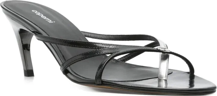 80mm Leather Heeled Sandals - Image 2