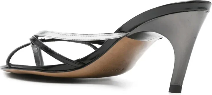 80mm Leather Heeled Sandals - Image 3