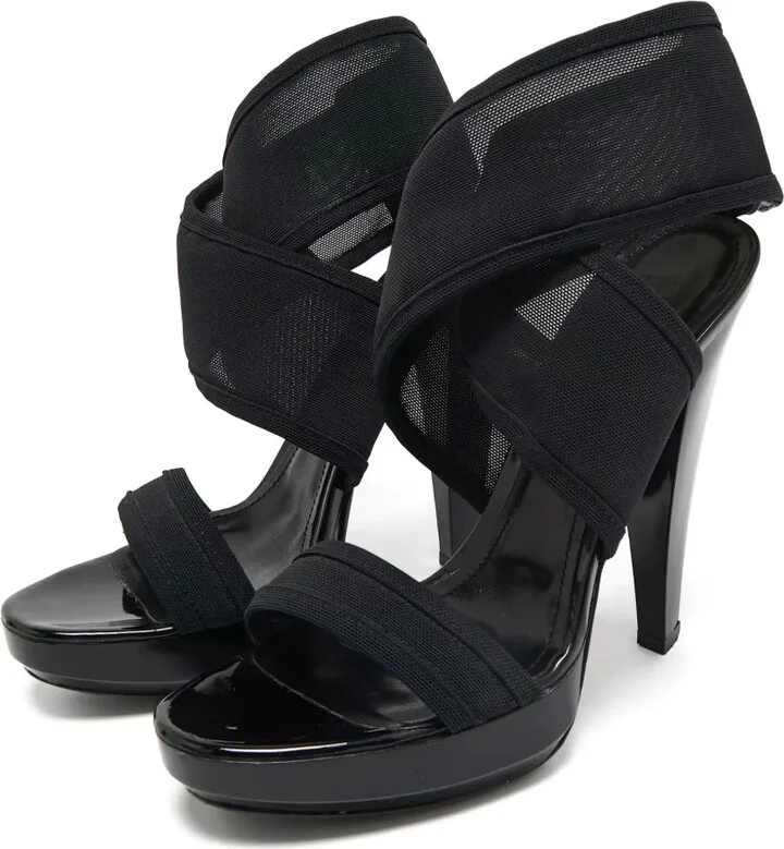 80mm Leather Heeled Sandals - Image 3