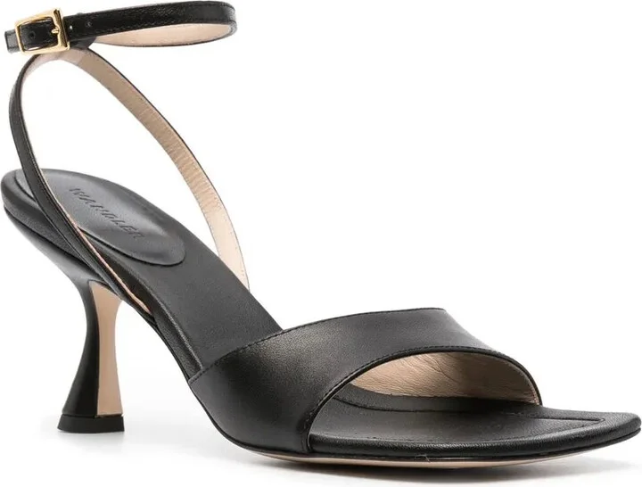 80mm Leather Heeled Sandals - Image 2