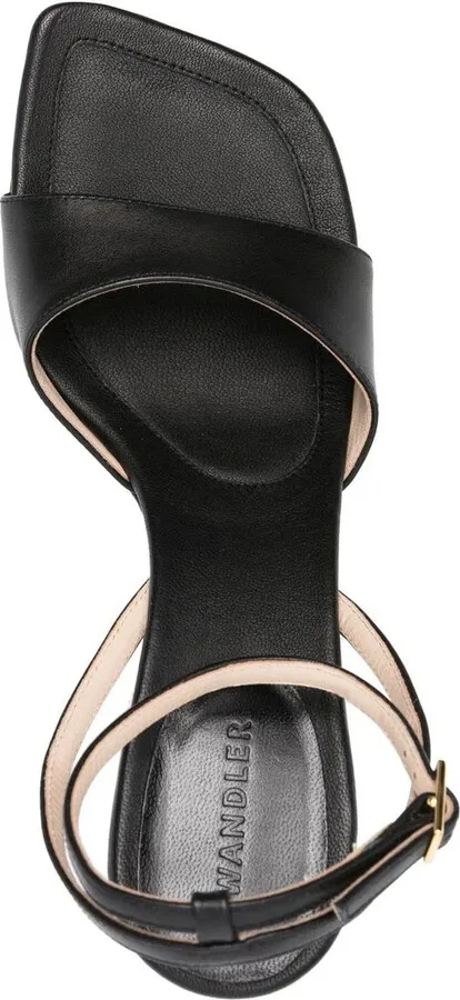 80mm Leather Heeled Sandals - Image 4