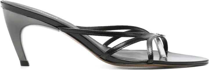 80mm Leather Heeled Sandals