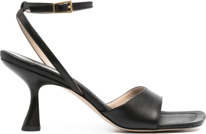 80mm Leather Heeled Sandals