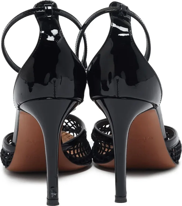 80mm Leather Mesh Sandals - Image 3