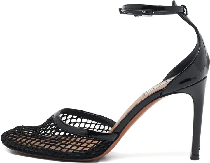 80mm Leather Mesh Sandals